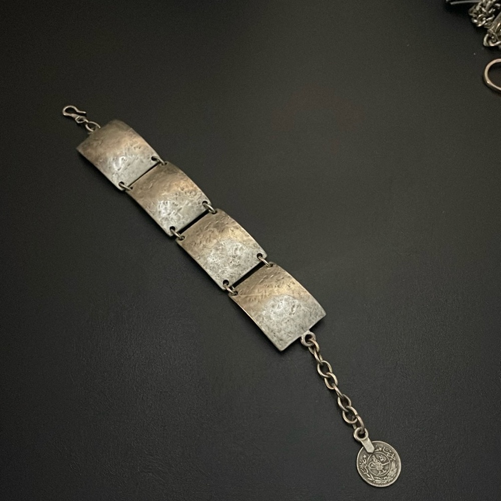 Handcrafted Oriental Turkish Bracelet Middle eastern Silver Tone Bracelet